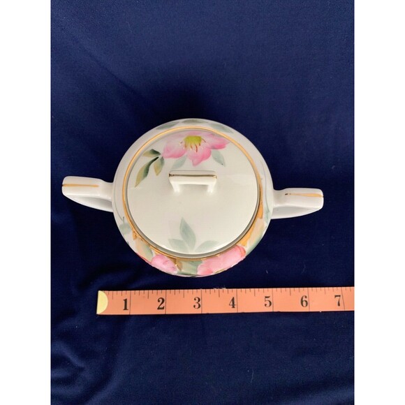 Vintage Noritake 19322 Azalea 3" Inch Sugar Bowl and Lid Hand Painted - Picture 8 of 8